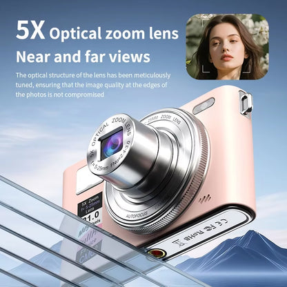 21MP Digital Camera 5K HD Autofocus Vlog Recording Multi Scene Compatible Portable Design CCD Video Recorder