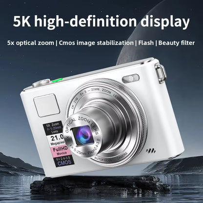 21MP Digital Camera 5K HD Autofocus Vlog Recording Multi Scene Compatible Portable Design CCD Video Recorder